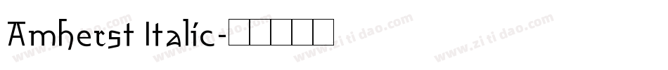 Amherst Italic字体转换